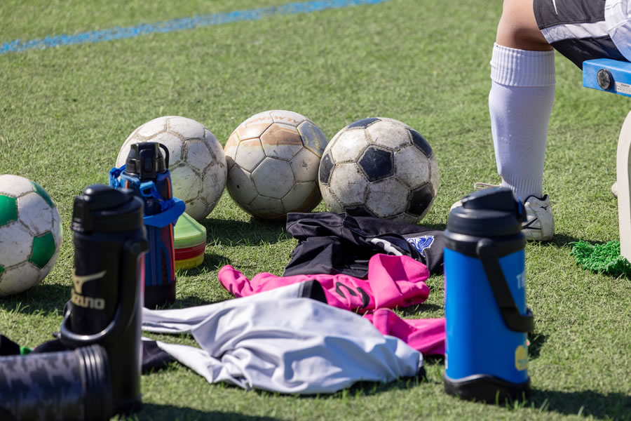 サッカーの練習風景
